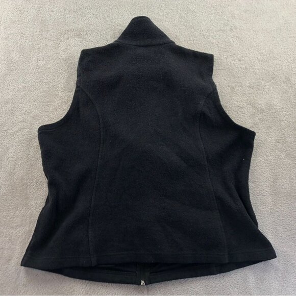 Columbia Womens Vest Jacket Large Black Fleece Full Zip Stand Collar Outdoors - Picture 11 of 13